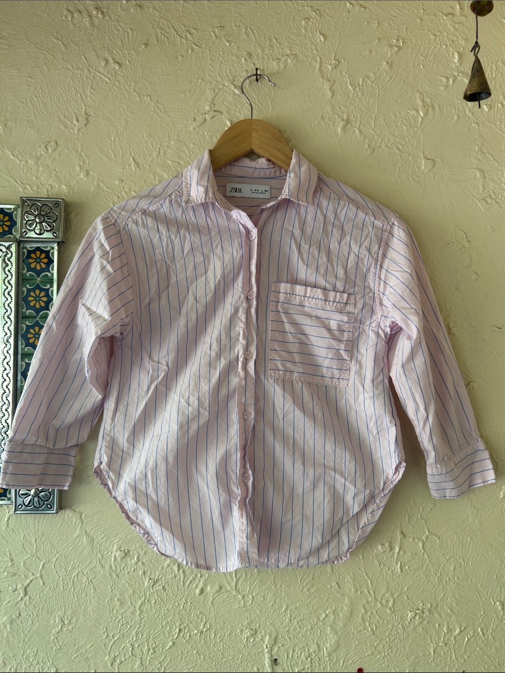 Zara Girls Striped Button Down 📚 size 8-9